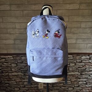 Disney Mickey Mouse Through The Years Backpack for Men, Women & Teens Denim Blue